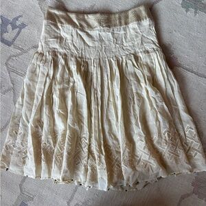 Barbara Bui Cream A-Line Skirt